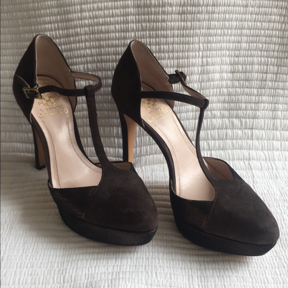 Vince Camuto T-Strap Platform Heels